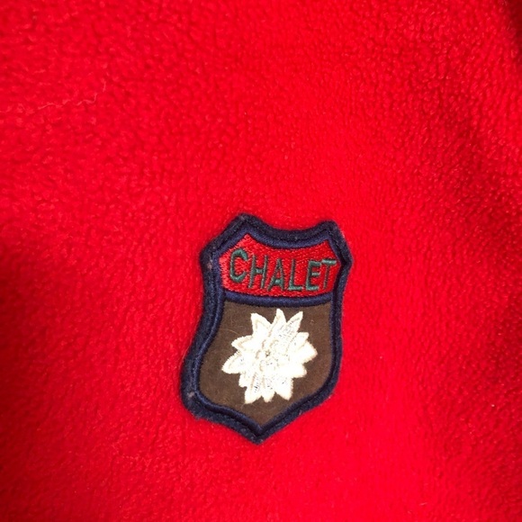 Orly Cottagecore Cabincore Red Fleece Fair Isle Vest Large - Picture 4 of 11